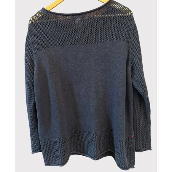 Vintage Norton McNaughton Plus 1X Navy USA Flag Sweater Patriotic 90s Americana - Picture 4 of 5